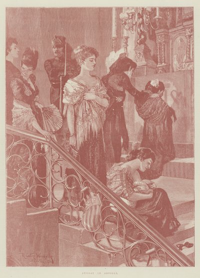 Niedziela w Sewilli autorstwa Richard Caton Woodville junior